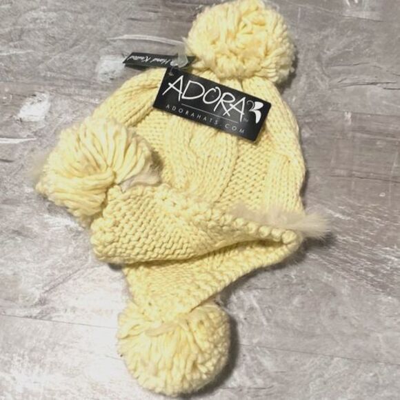 Hand Knitted Beanie Cap from ADORA with Pom Poms - Picture 2 of 4